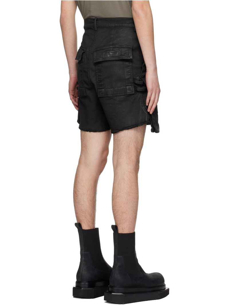 Black Stefan Cargo Denim Shorts 3