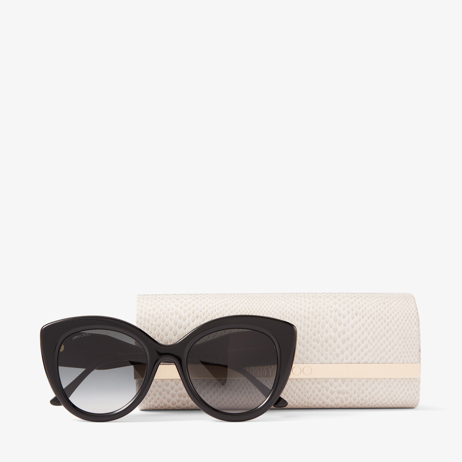 Leone
Black Cat-Eye Sunglasses with Crystal-Embellished JC Monogram - 4