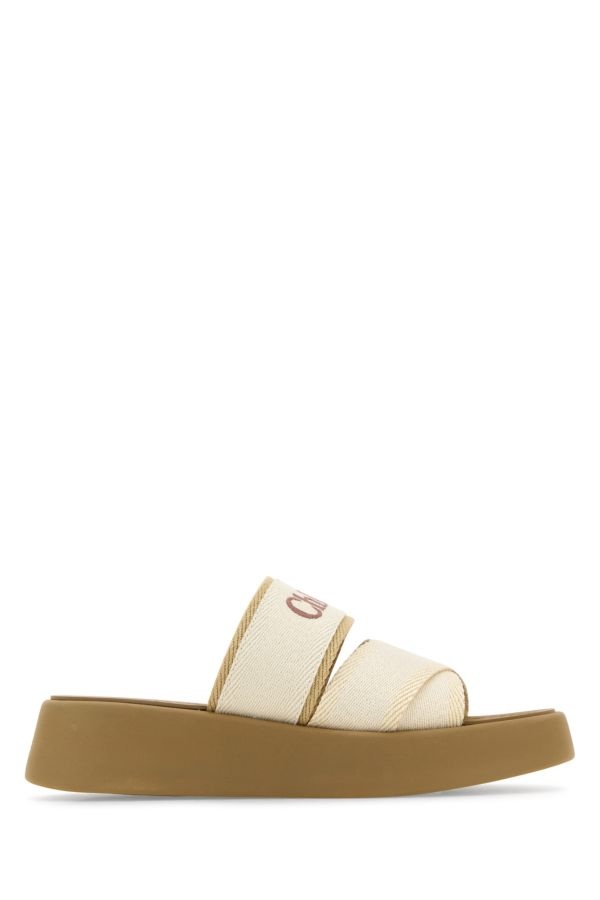 Two-tone canvas Mila slippers - 1