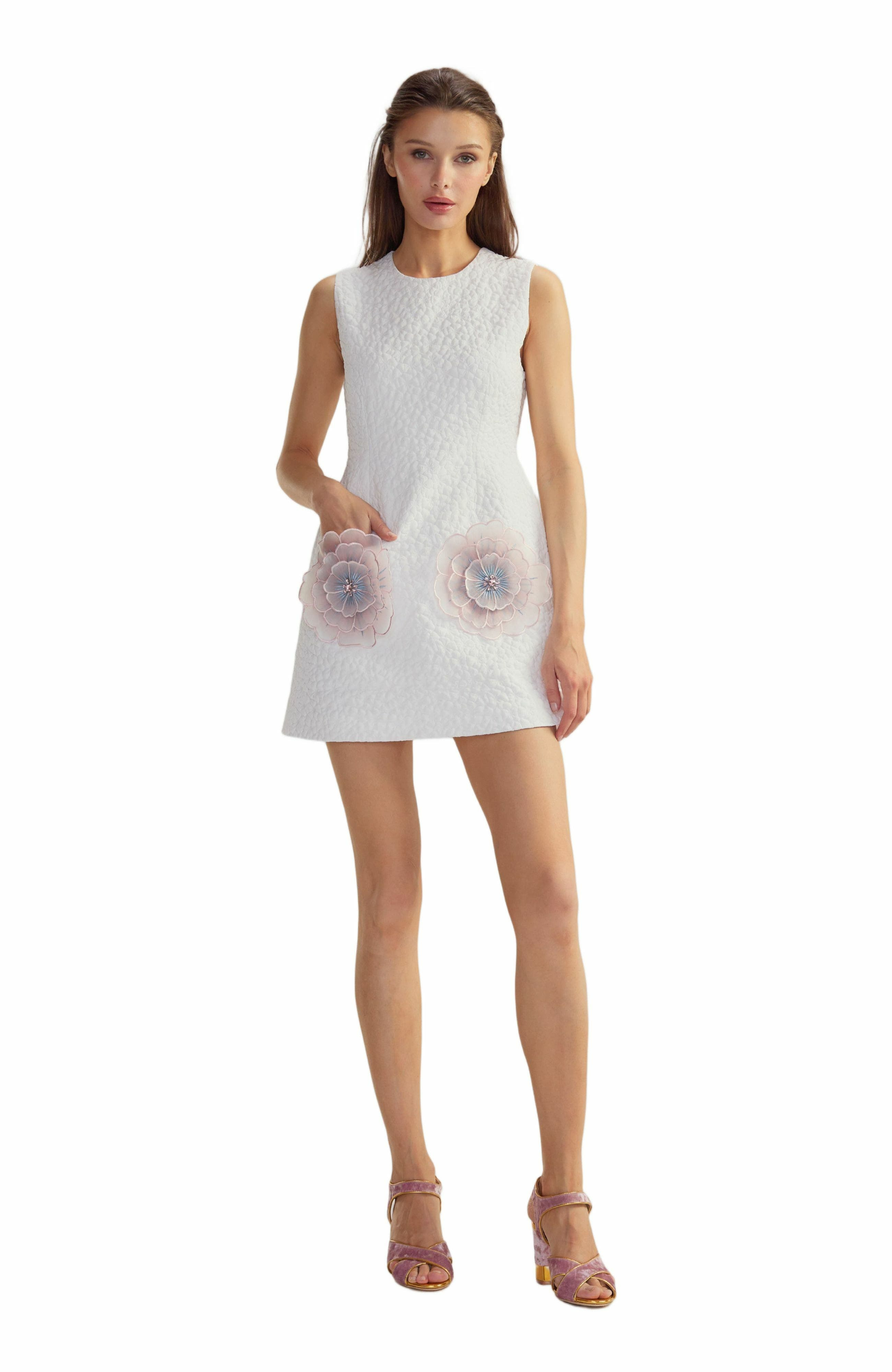 Cynthia Rowley Daphne Jacquard Dress in White at Nordstrom - 4