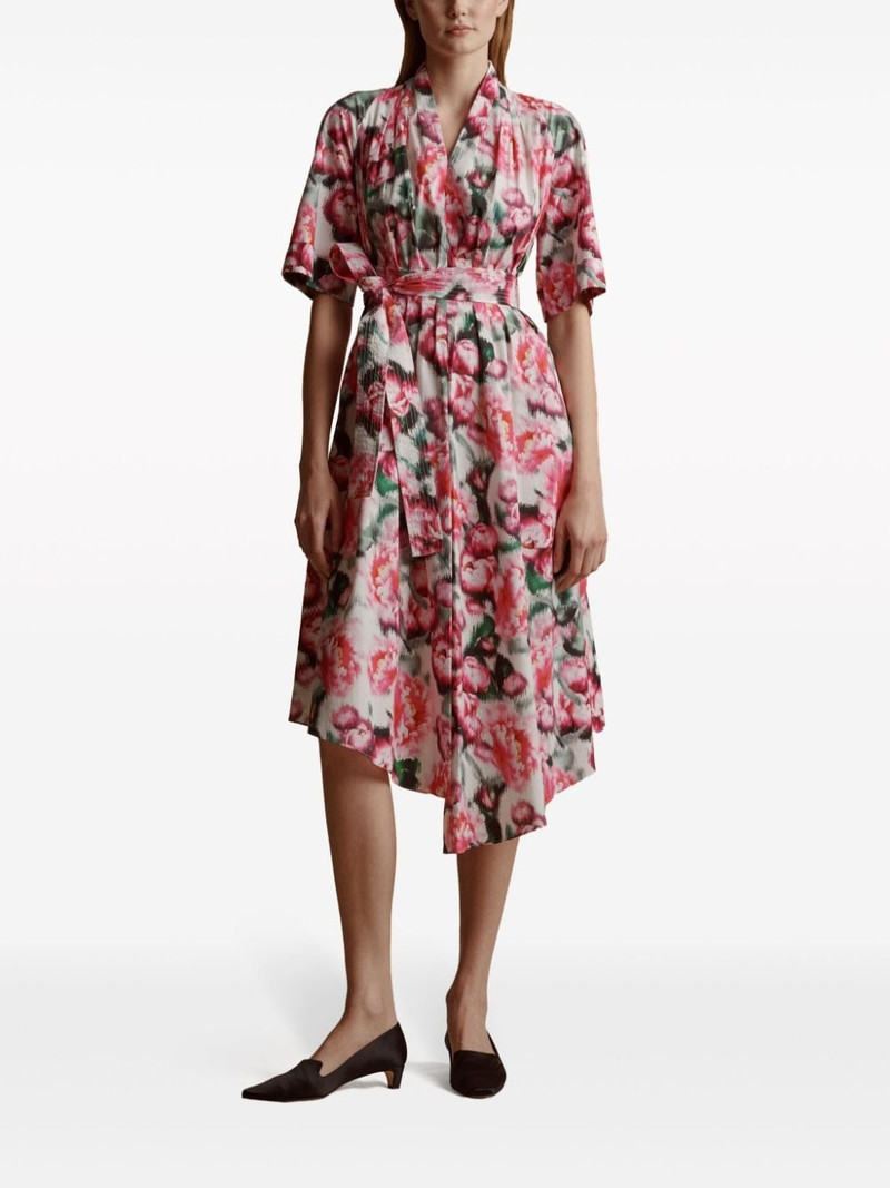 ADAM LIPPES floral-print asymmetric midi dress outlook
