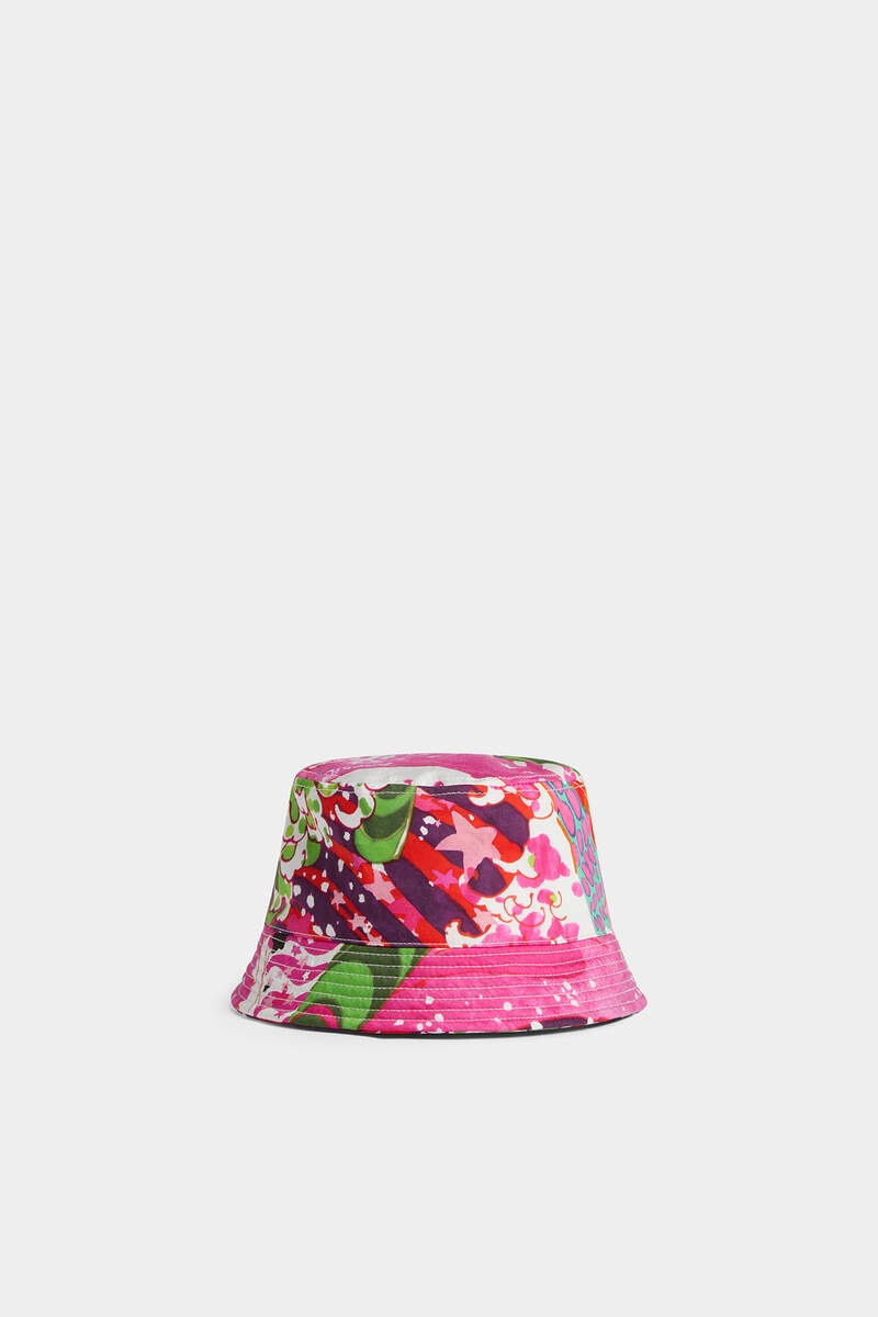 MULTICOLOR PRINTED BUCKET HAT - 3