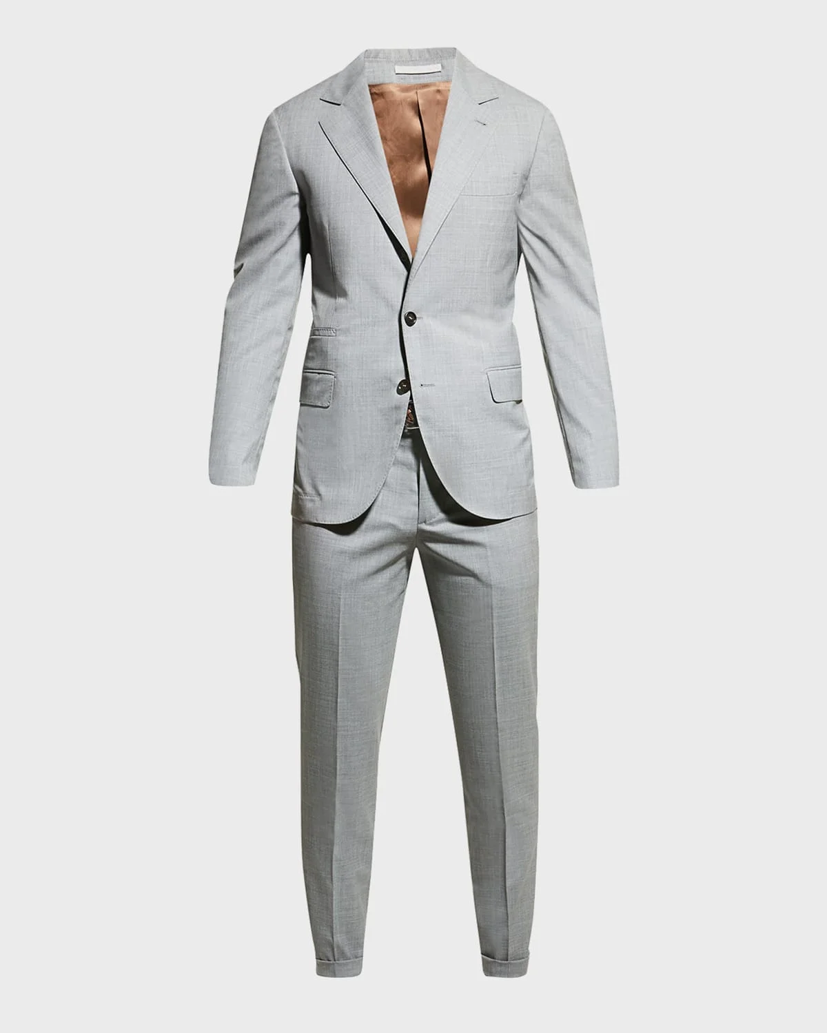 Men's Wool Three-Button Two-Piece Suit - 1