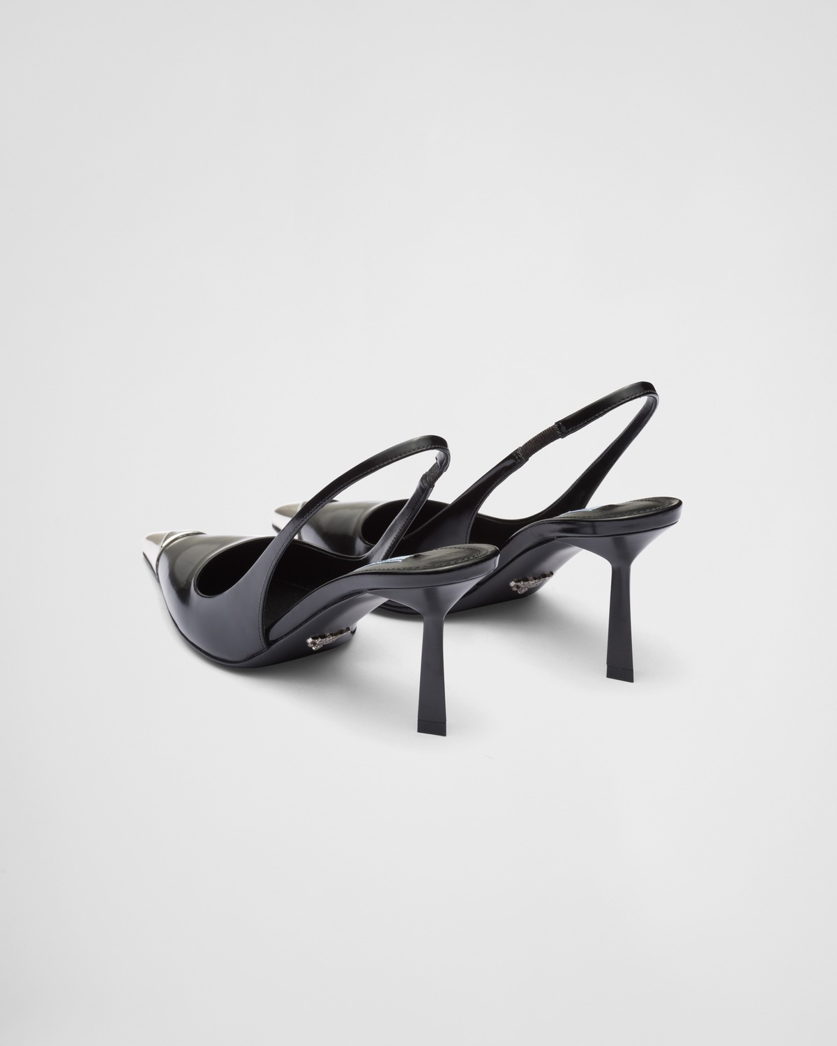 Brushed leather slingback pumps - 5