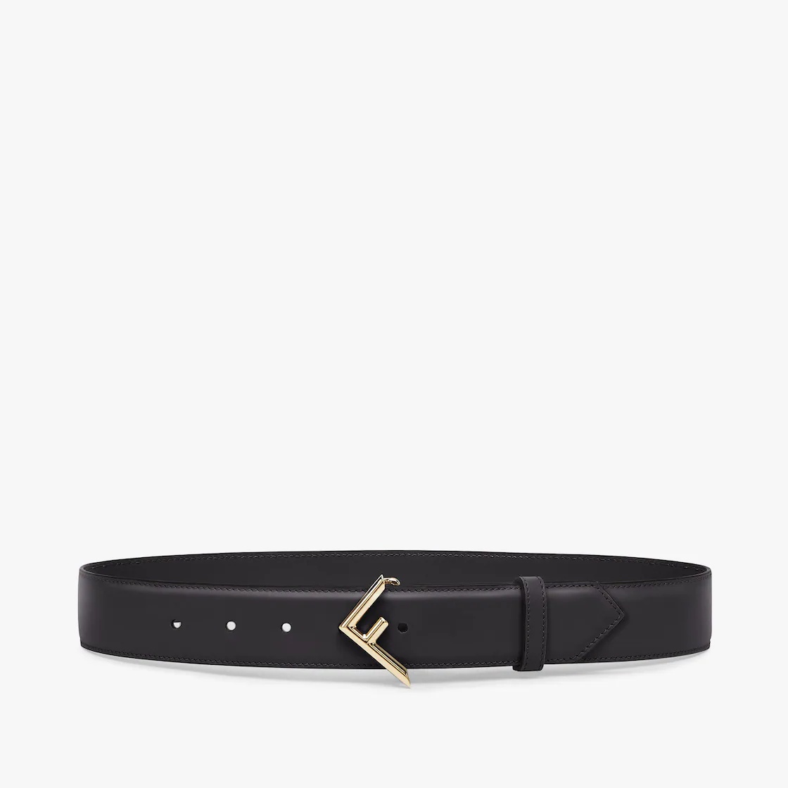 Black leather belt - 1