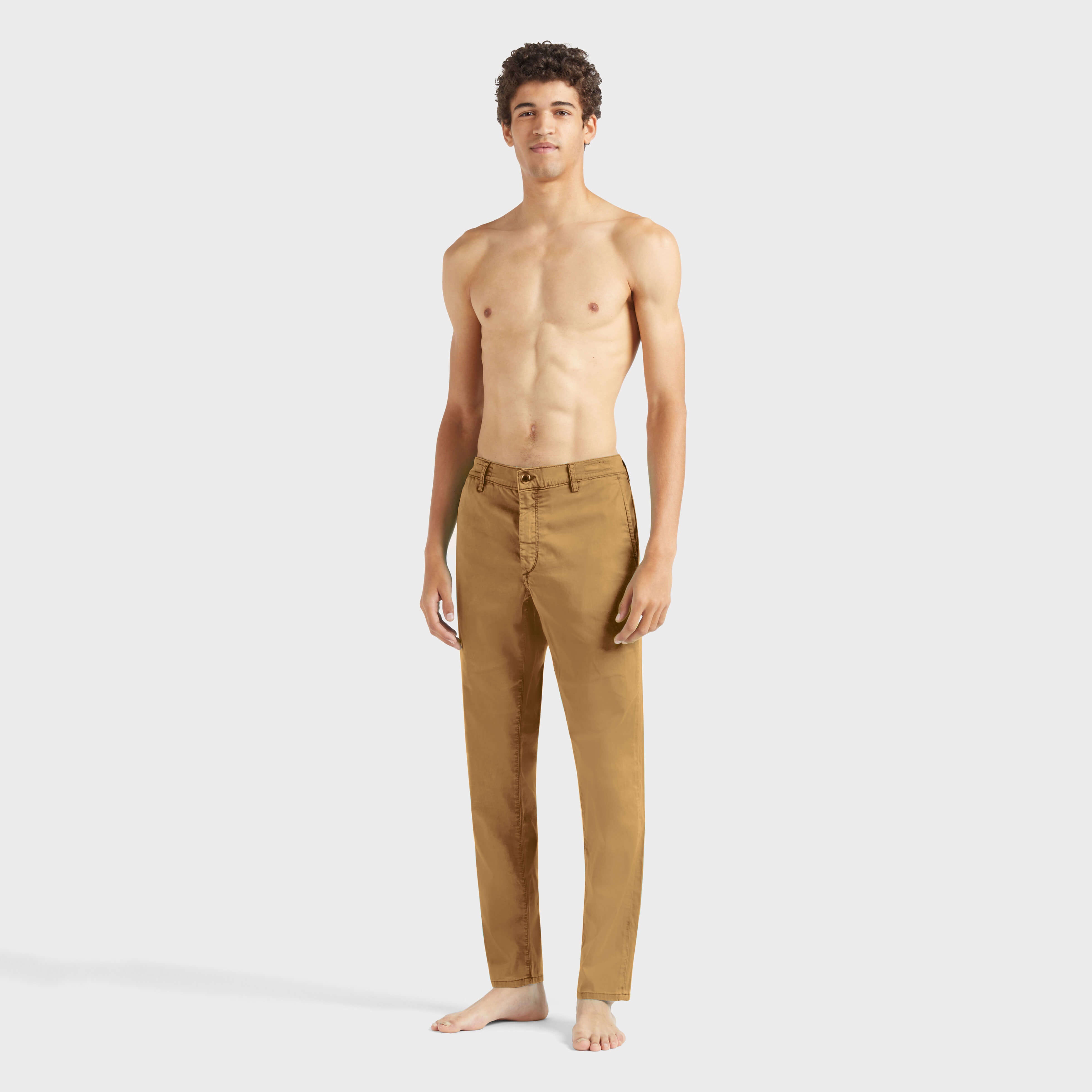 Men Tencel Satin Regular Pants - 3