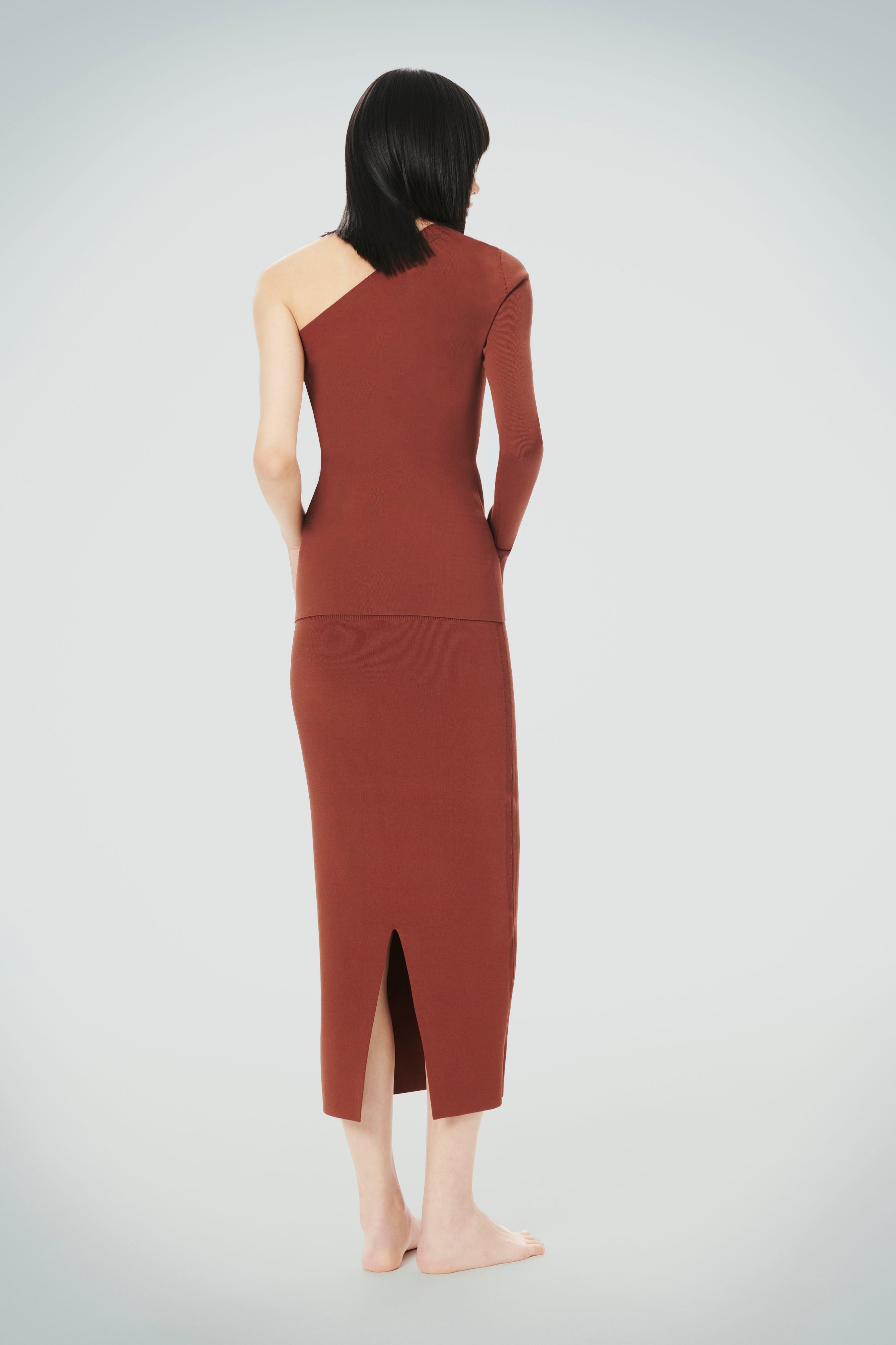 VB Body Midi Skirt in Brown - 4