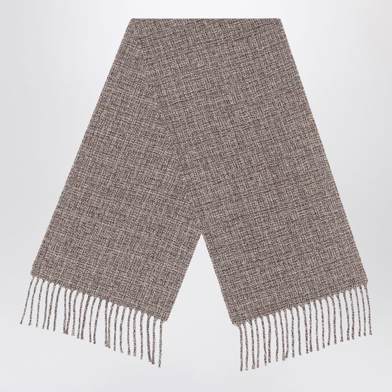 MOULIN SCARF IN BROWN TWEED - 1