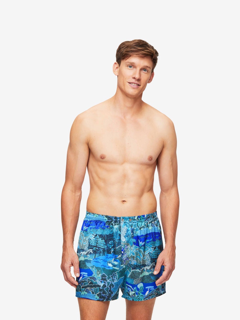 Men's Classic Fit Boxers Brindisi 86 Silk Satin Multi - 5