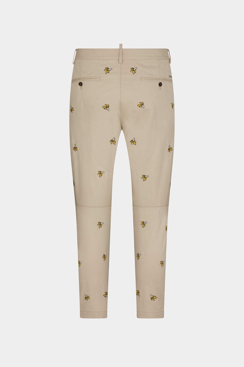 EMBROIDERED FRUITS SEXY CHINO PANTS - 2