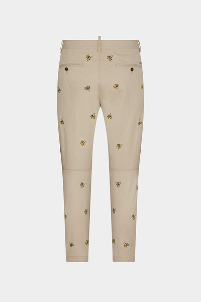 DSQUARED2 EMBROIDERED FRUITS SEXY CHINO PANTS outlook