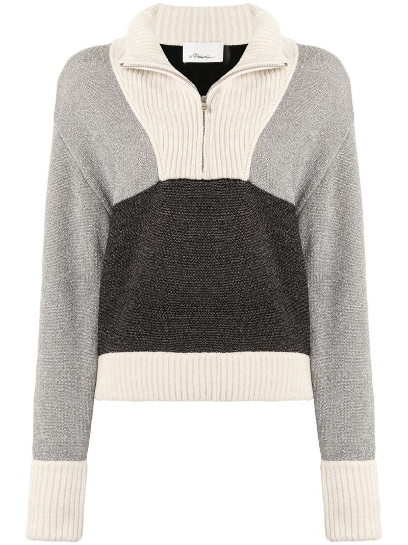 colour-block panelled jumper - 1