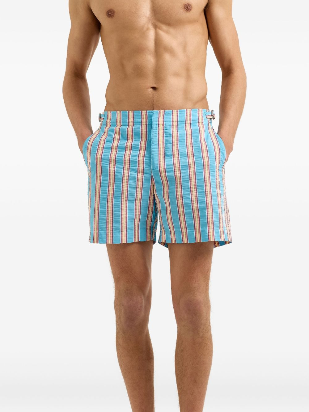 Bulldog striped swim shorts - 3