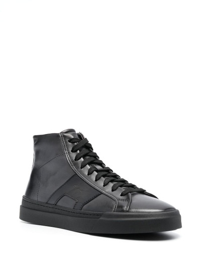 Santoni Gong high-top leather sneakers outlook