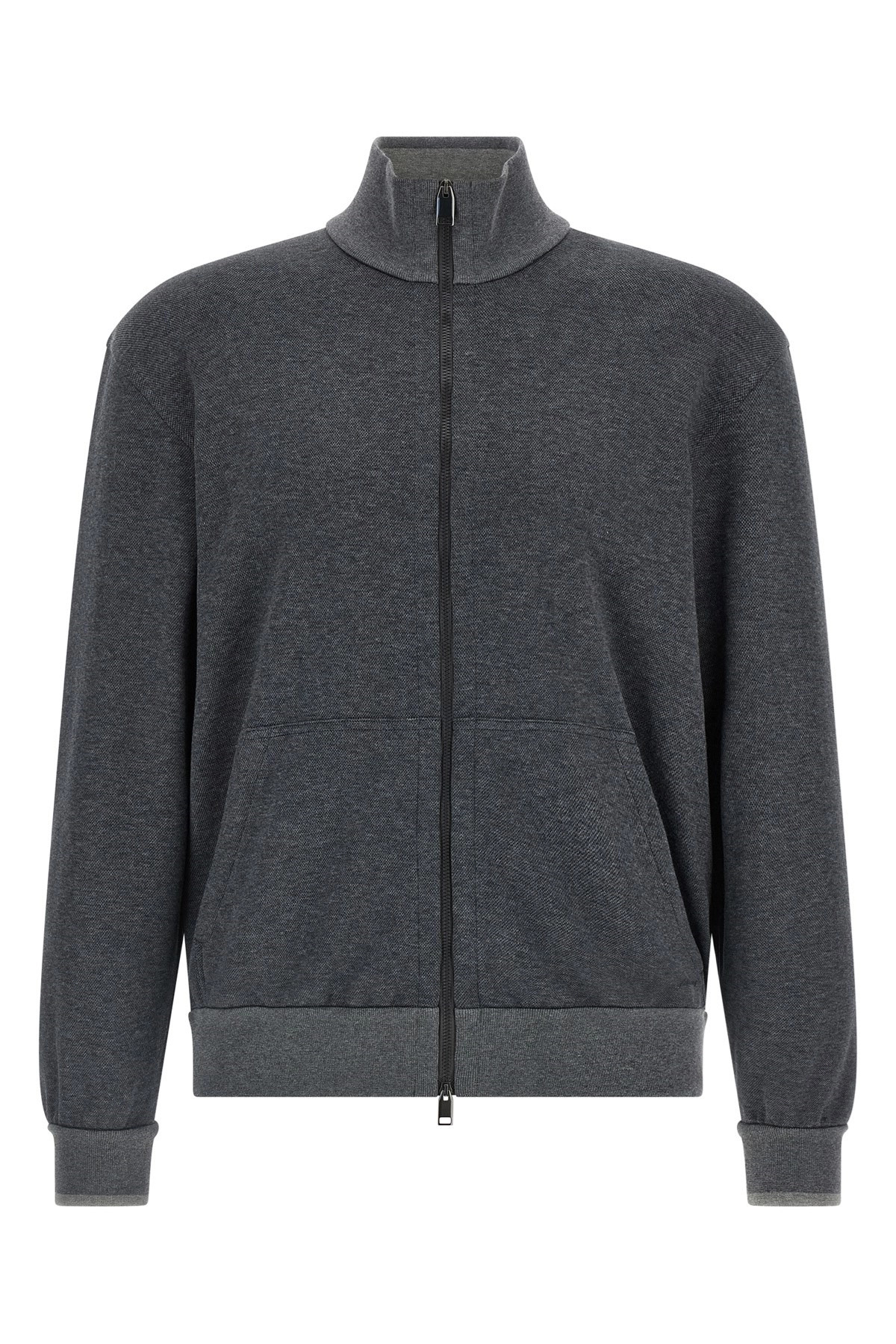 Piqué cotton sweatshirt - 1