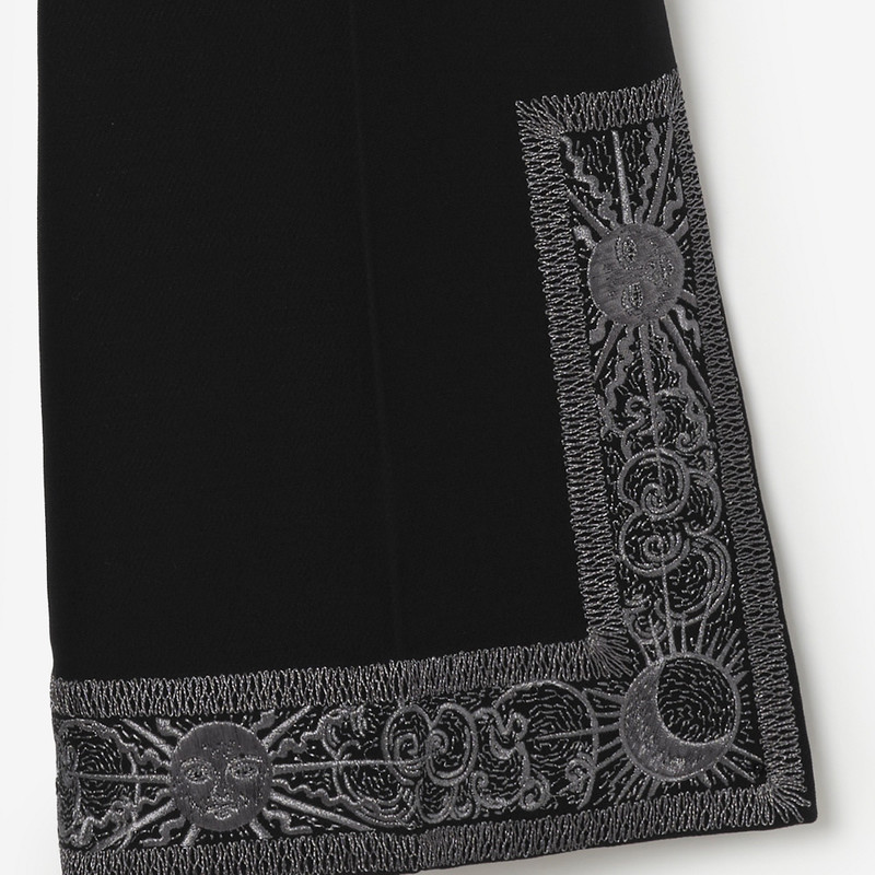 Burberry Cropped Embroidered Wool Silk Flared Trousers outlook