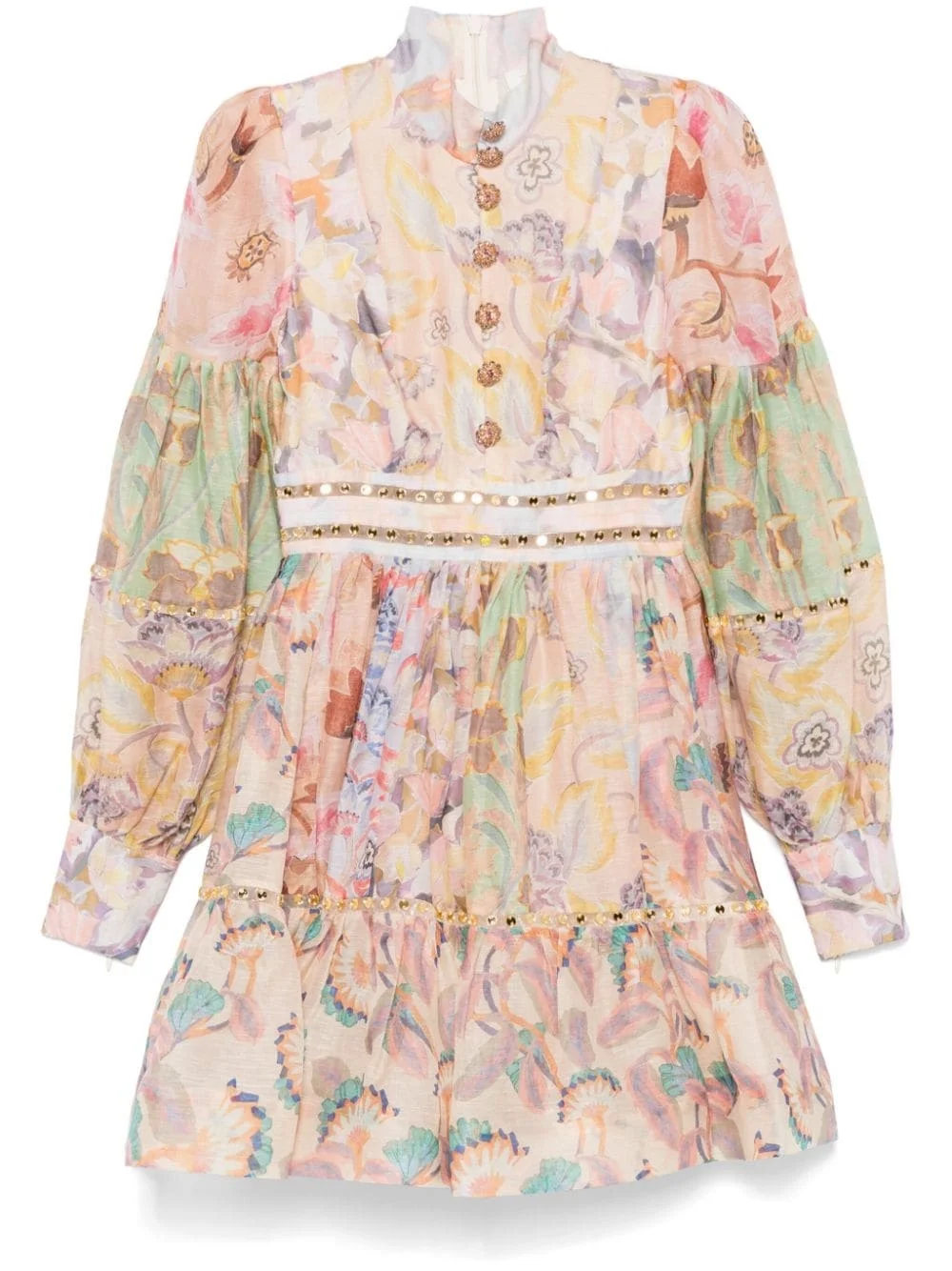 Illustration Mirror mini dress - 1