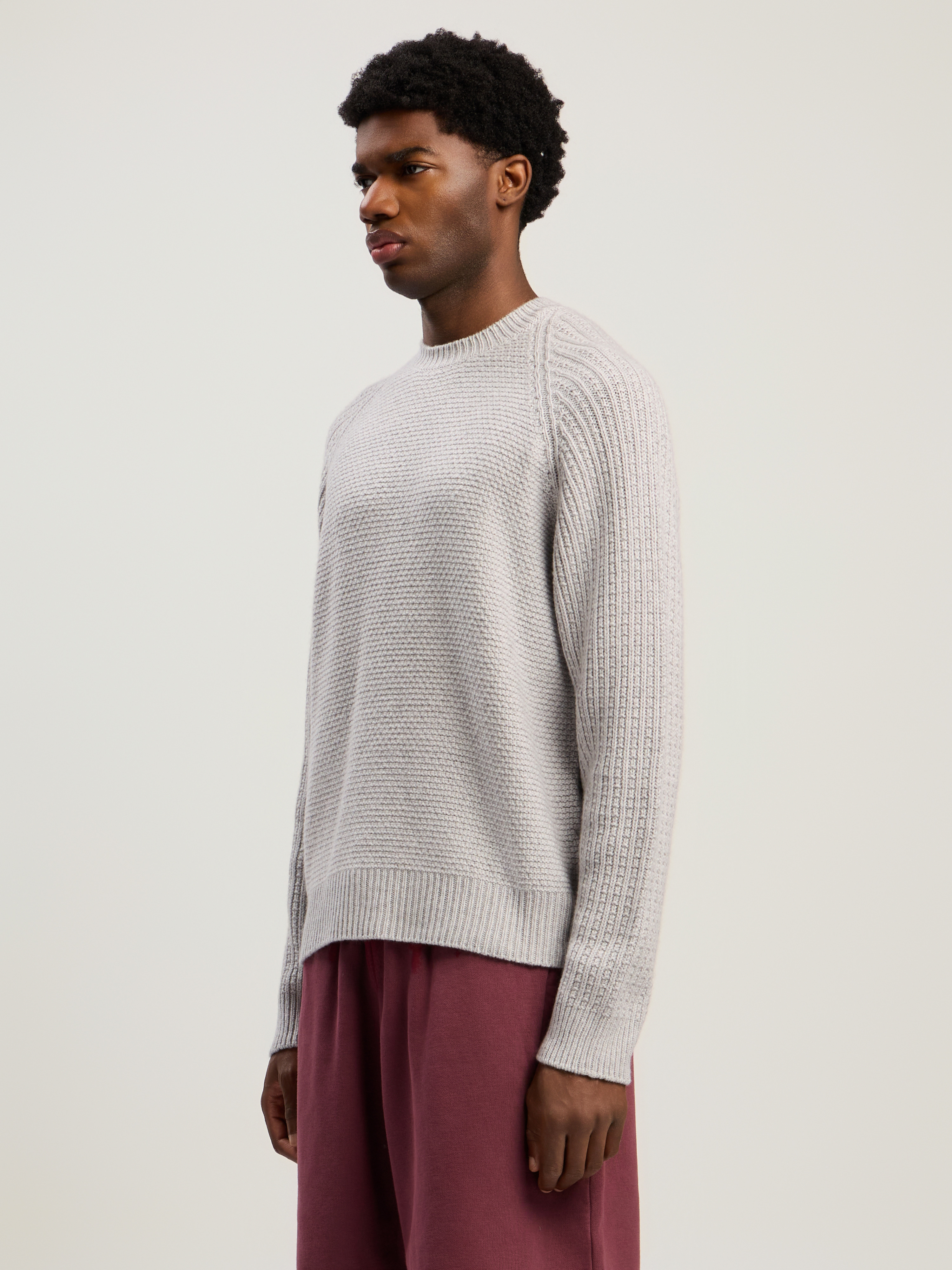 Curved Logo Ribbed Sweater - 3
