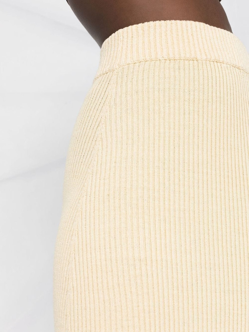 snap-button rib-knit maxi skirt 3