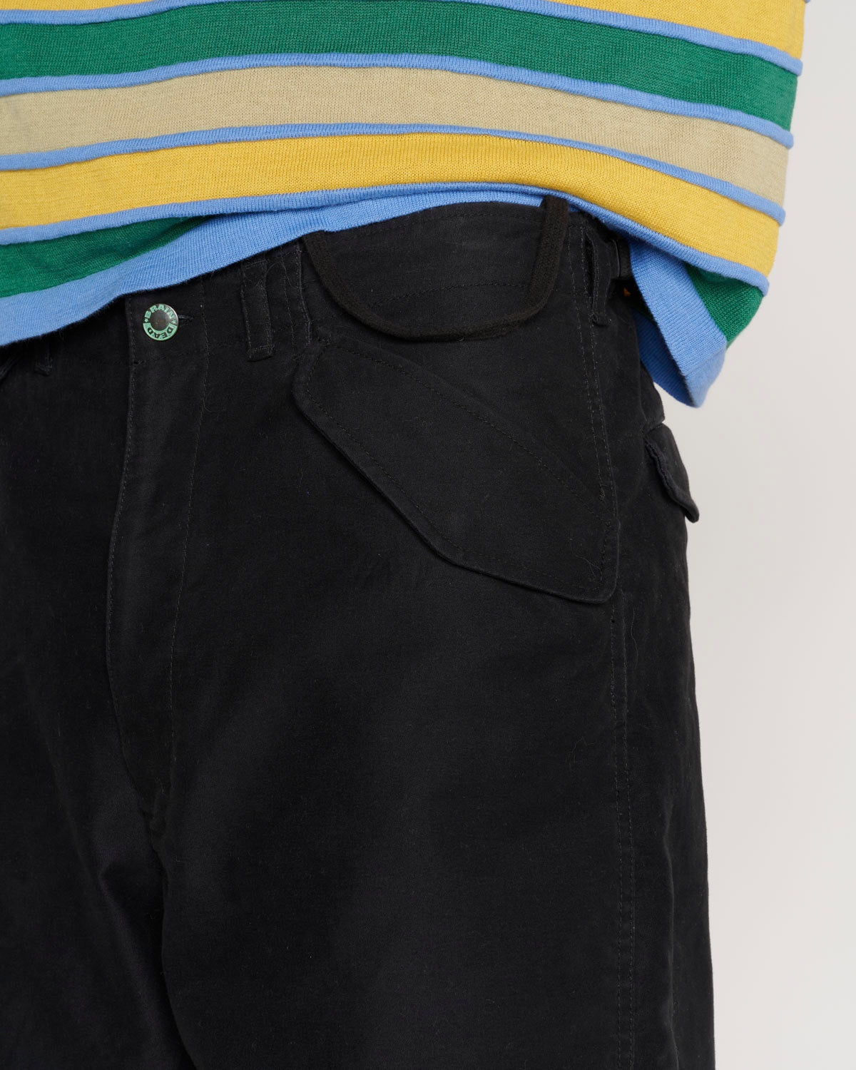 Moleskin Cloth Pant - Black - 4