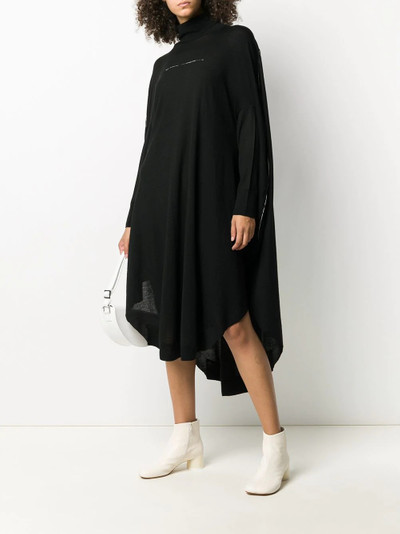 MM6 Maison Margiela high-low hem knitted dress outlook