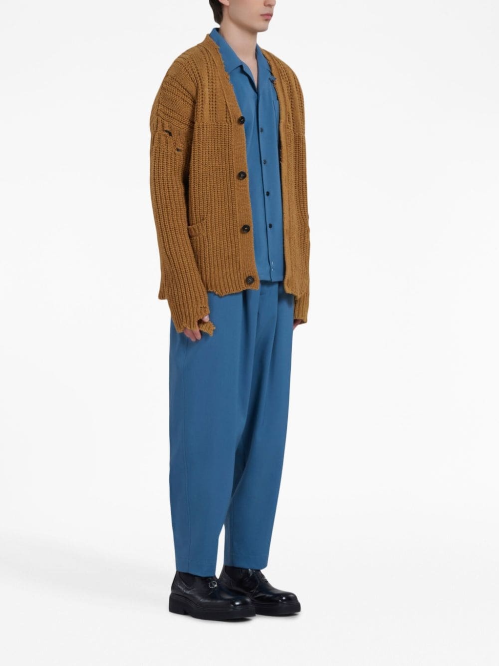 tapered-leg wool trousers - 2
