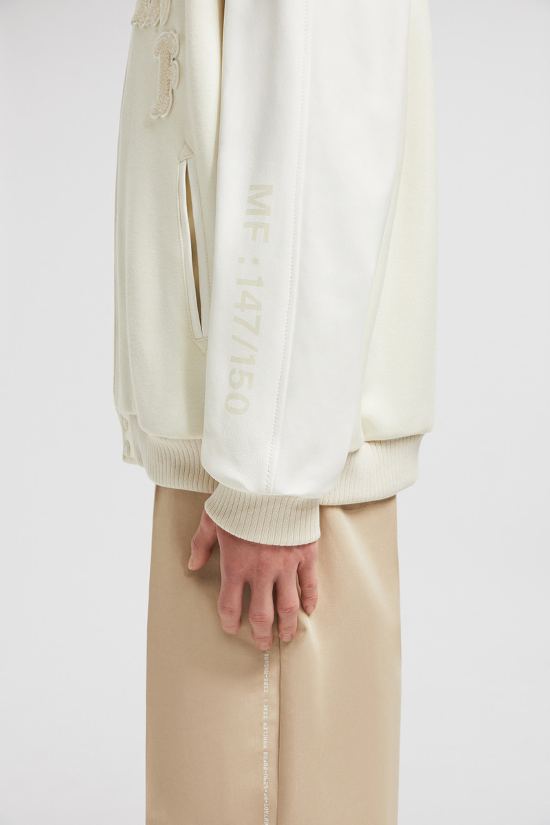 Moncler x FRGMT Loki Wool & Leather Varsity Jacket 7