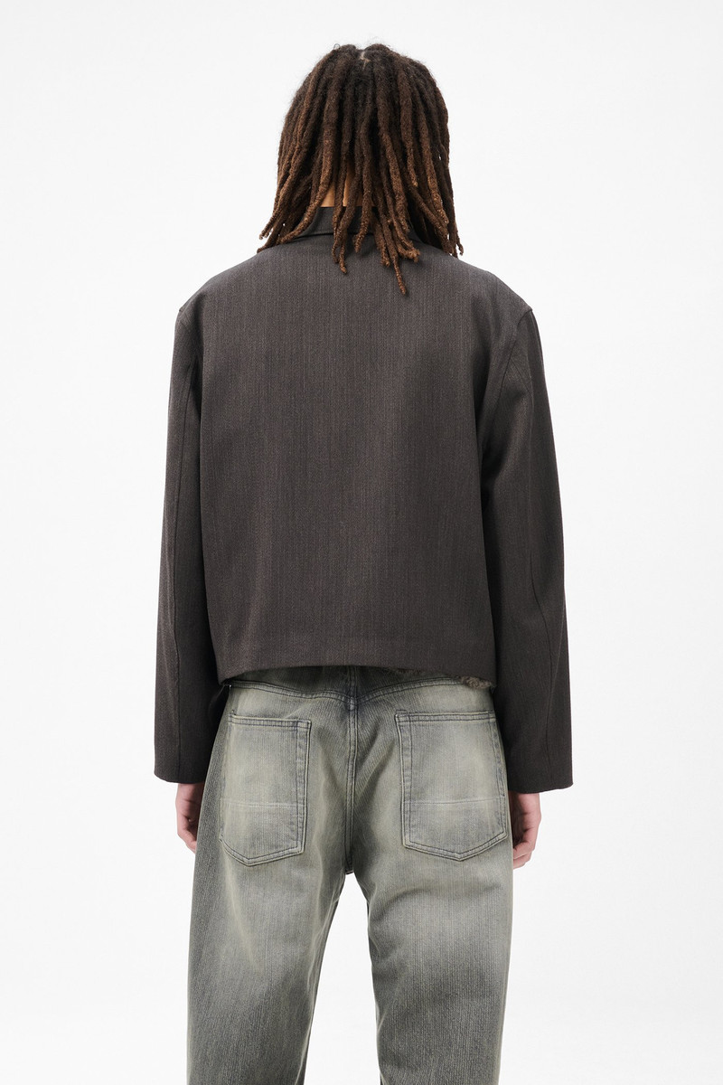 Mini Jacket Havana Brown Chain Wool 6