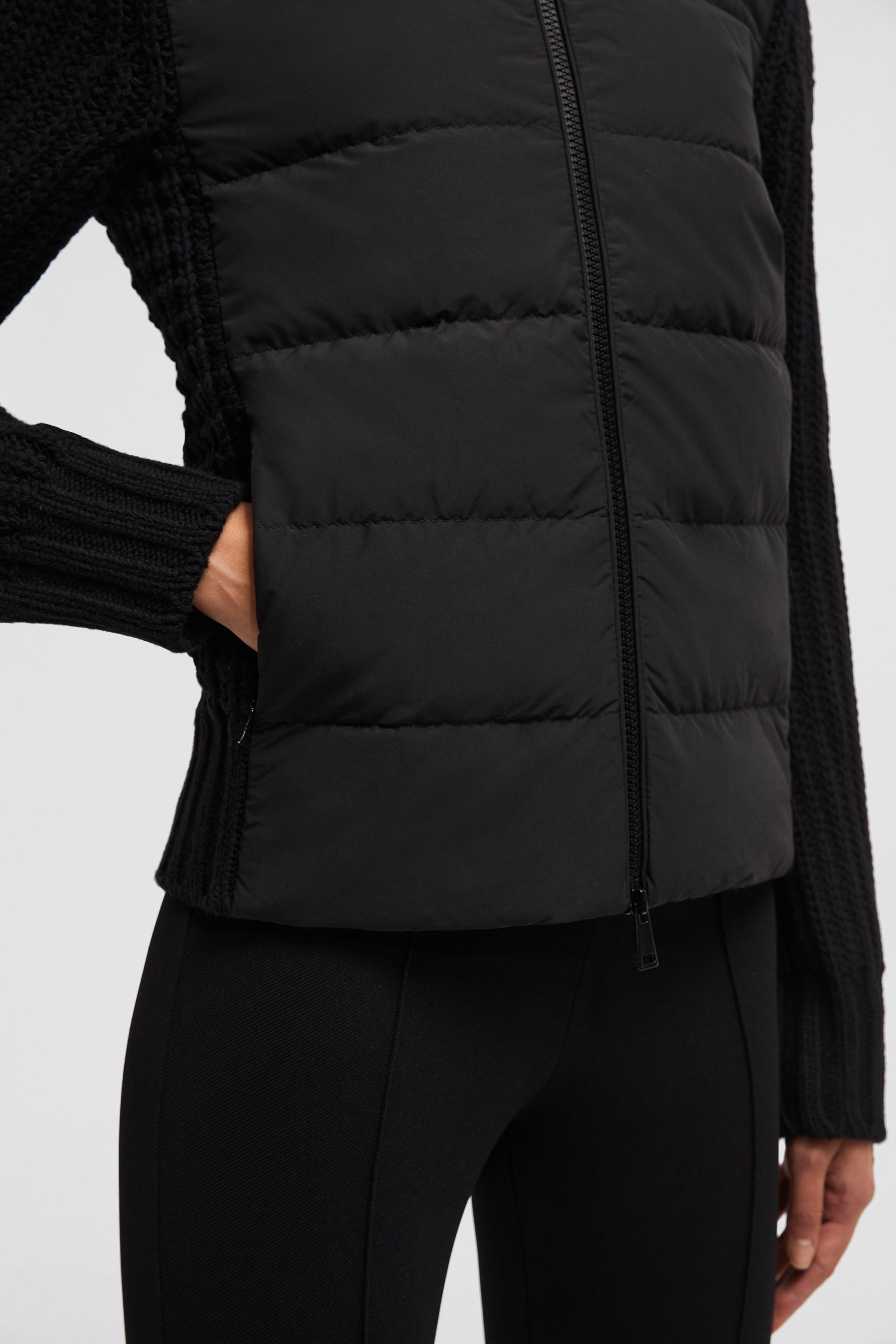 Padded Wool & Cashmere Zip-Up Cardigan - 6