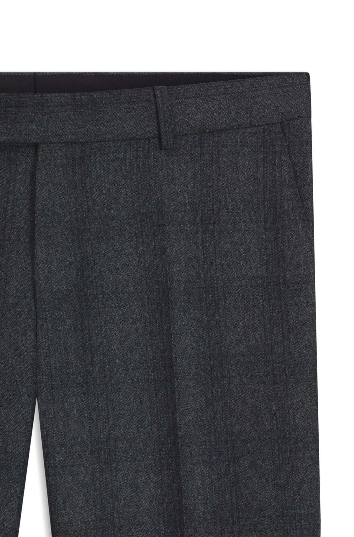 BECKHAM X BOSS SLIM-FIT TROUSERS IN CHECKED VIRGIN WOOL - 6