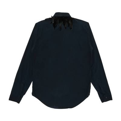 Dior Vintage Dior Homme Feathered Collar Button Down Shirt 'Navy' outlook