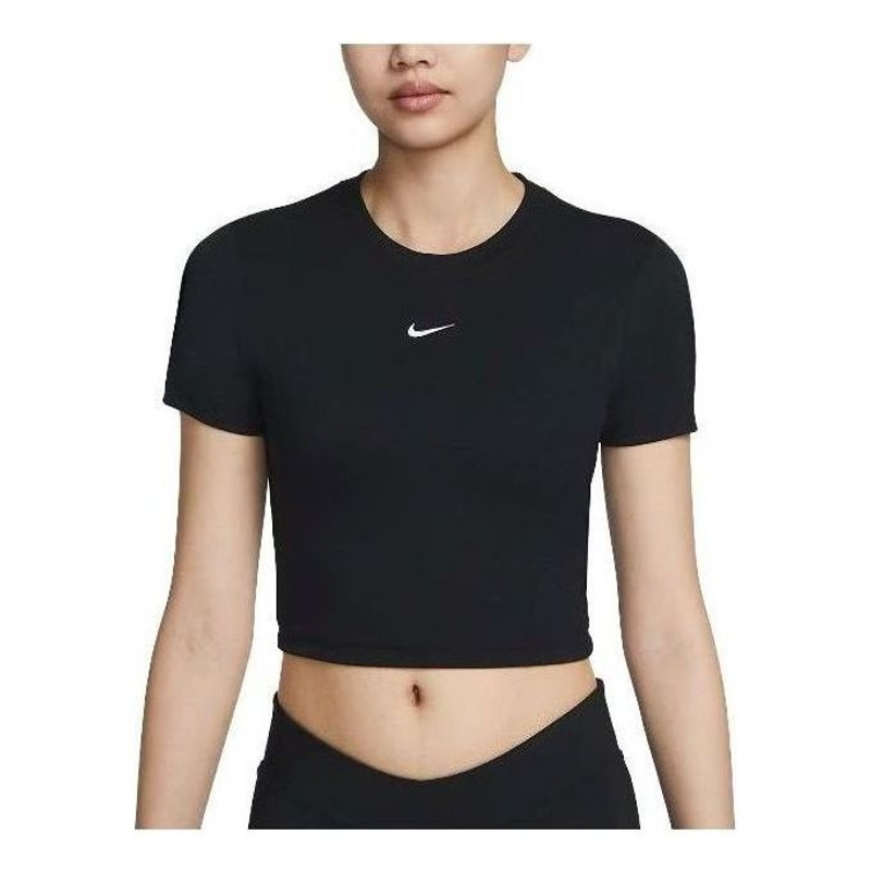 (WMNS) Nike Sportswear Essential Crop Top 'Black' FB2874-010 - 1