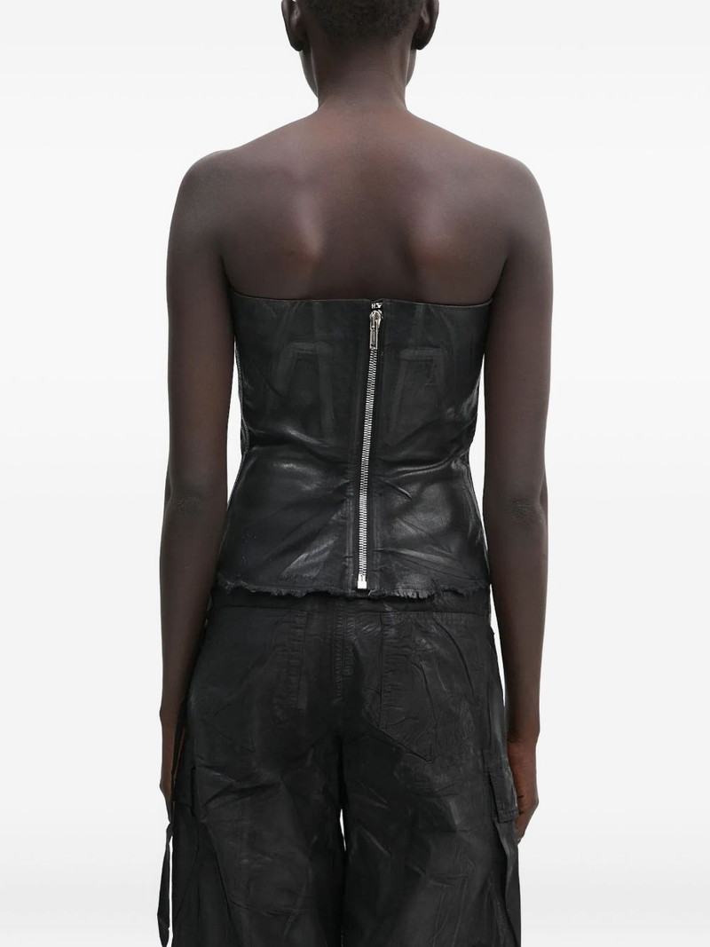 strapless frayed-hem vest 3
