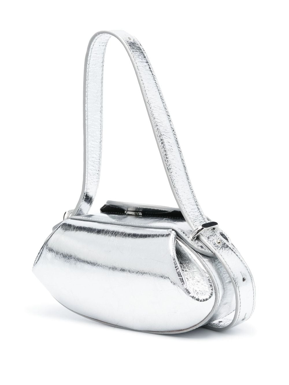 Dinner Roll cracked-leather shoulder bag - 3