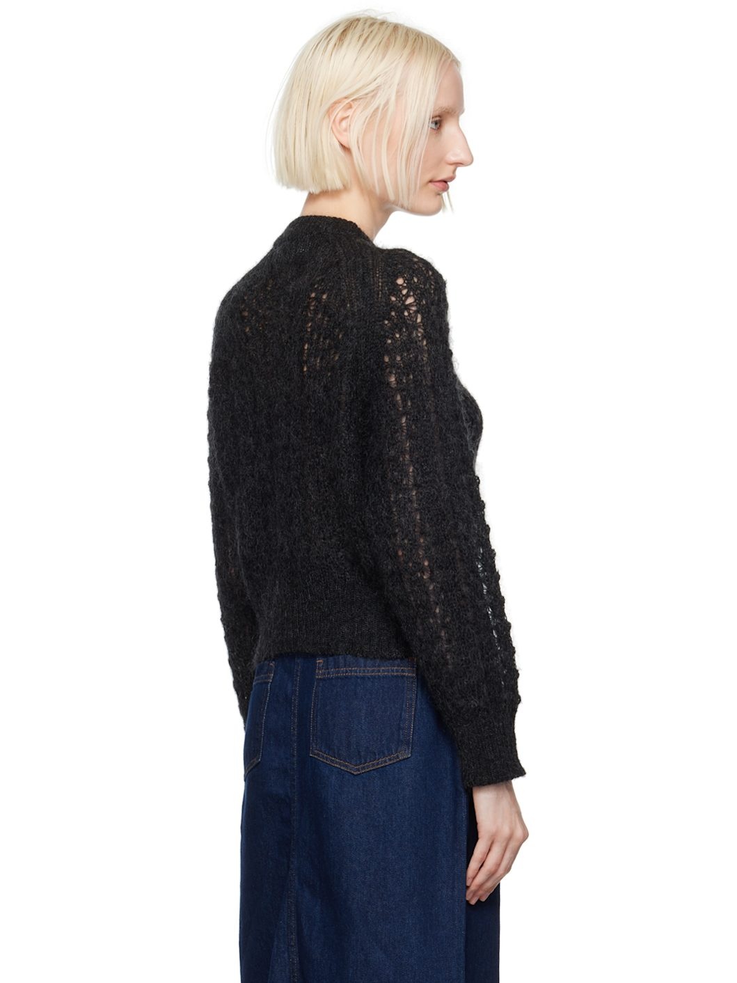 Black Foxtail Cardigan - 3