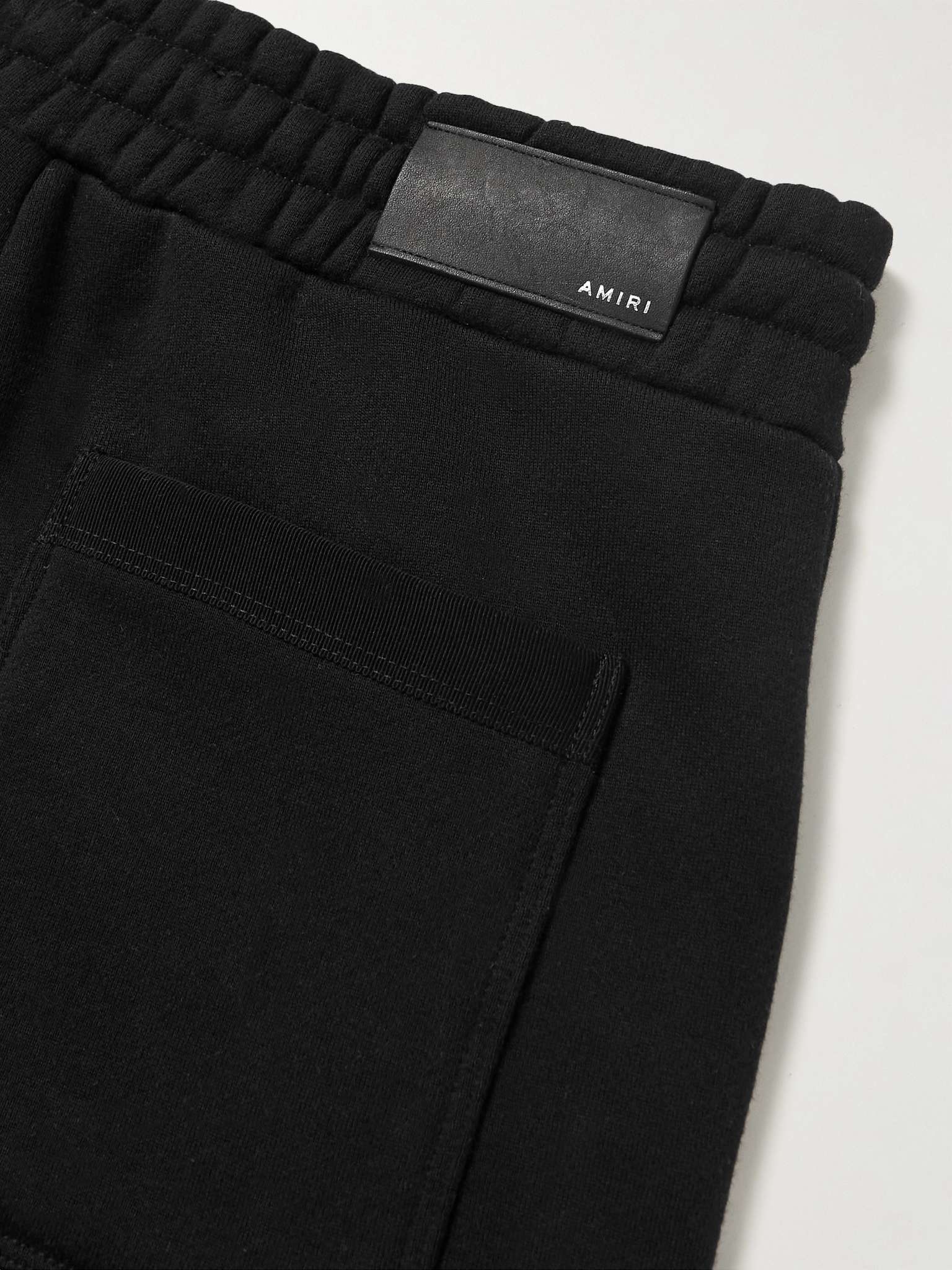 Straight-Leg Logo-Flocked Cotton-Jersey Drawstring Shorts - 5