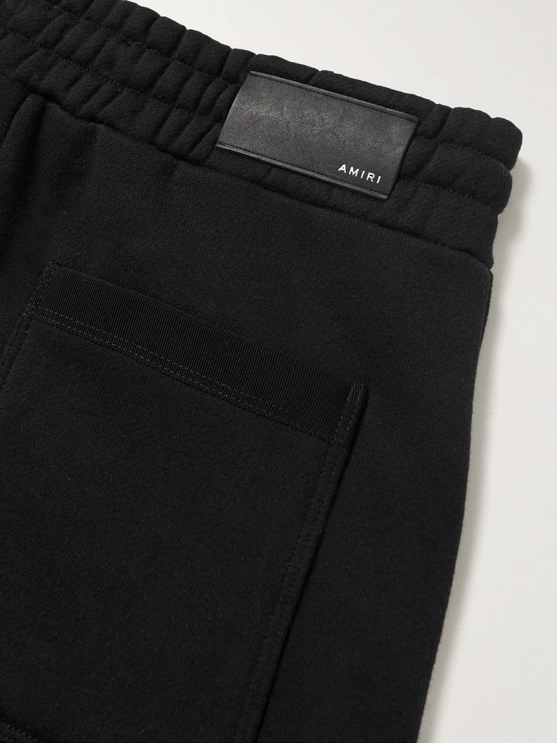 Straight-Leg Logo-Flocked Cotton-Jersey Drawstring Shorts 5