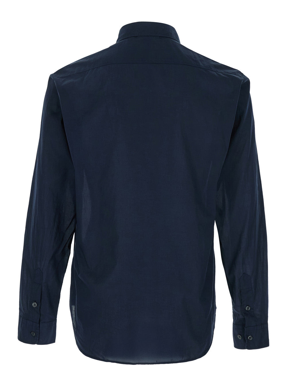 C.P. Company Men Blue Shirt With Classic Collar And Logo Lettering On The Front In Cotton Man - 2