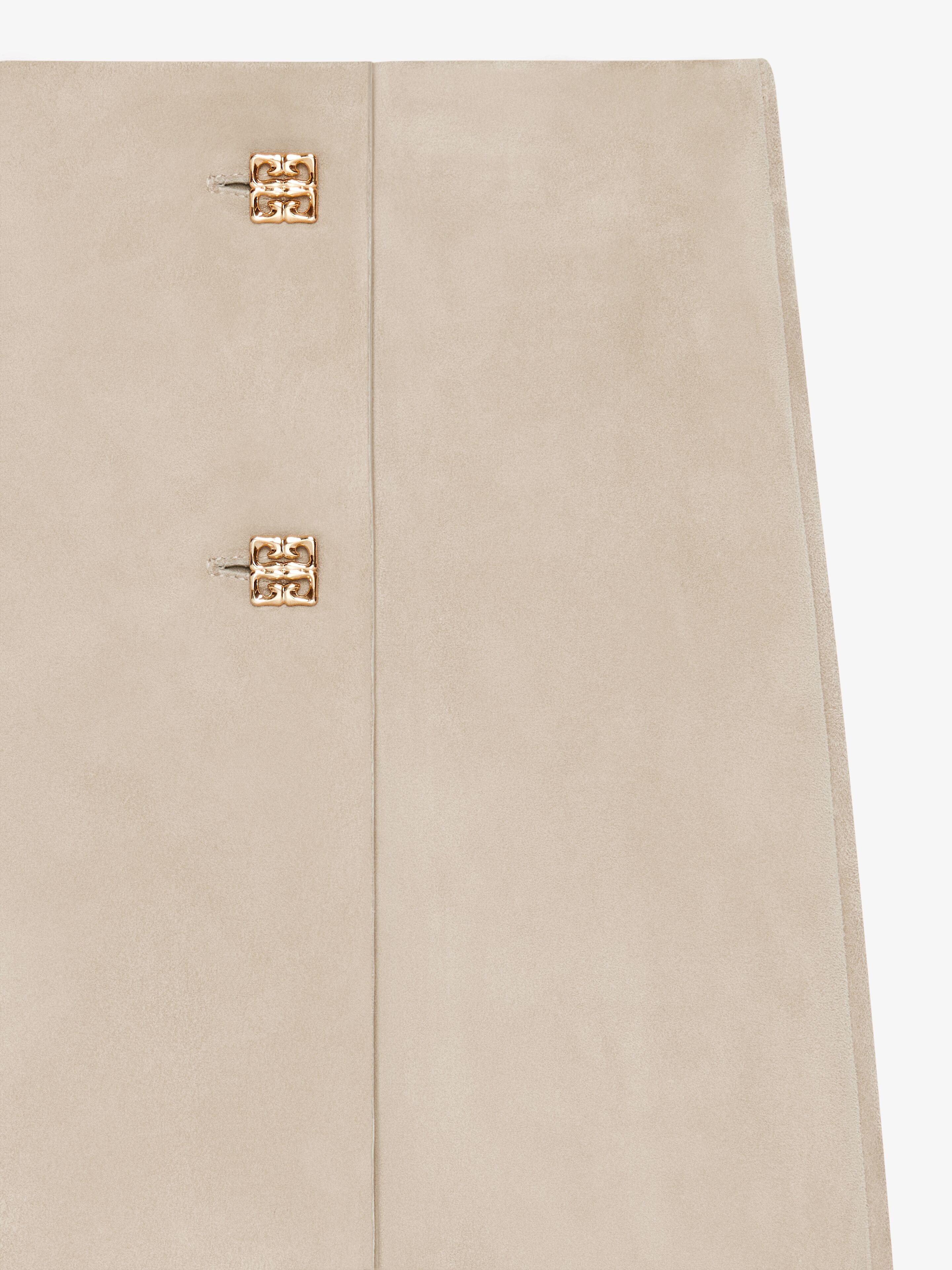 WRAP MINI SKIRT IN SUEDE WITH 4G DETAIL - 5