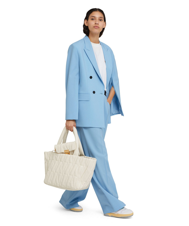 Quilted faux leather basket bag 6