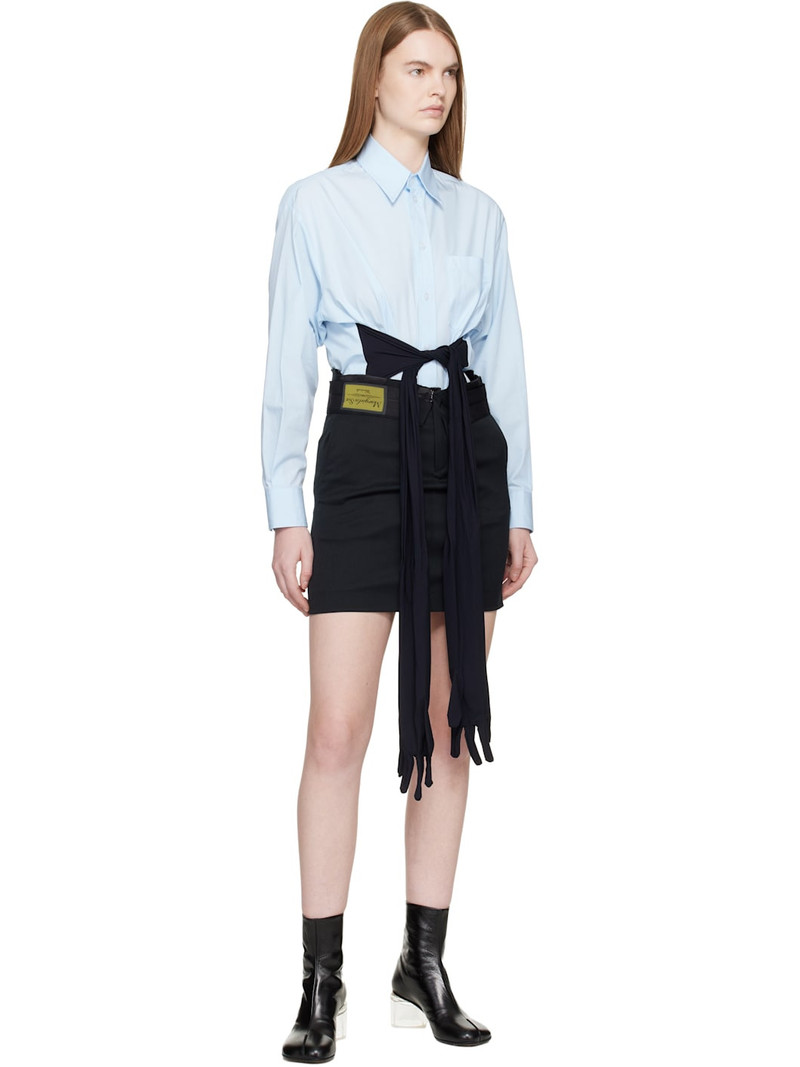 MM6 Maison Margiela Black Wool Miniskirt outlook