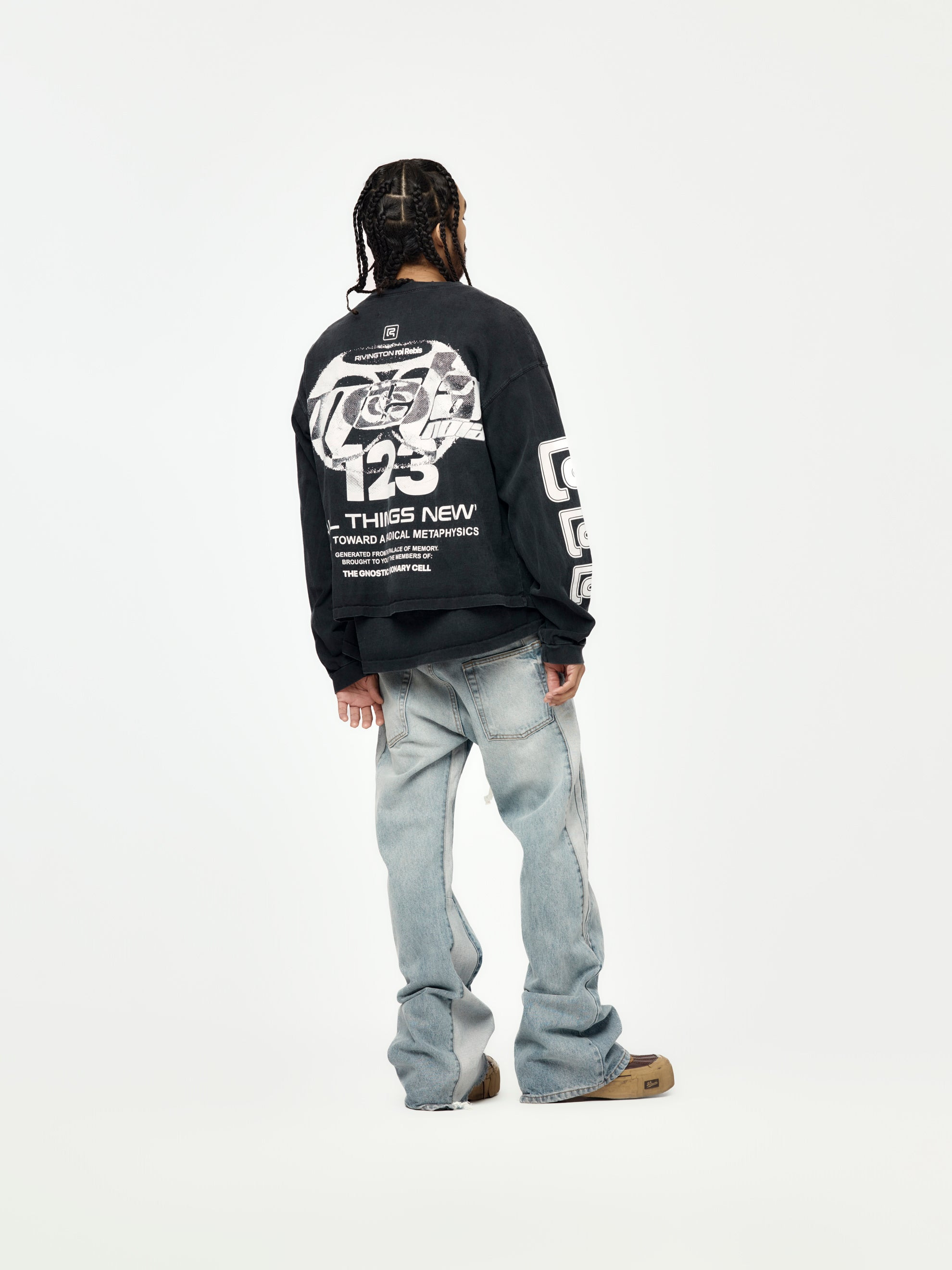 META ALMA CVA LS TEE (VINTAGE BLACK/BLUE) - 5