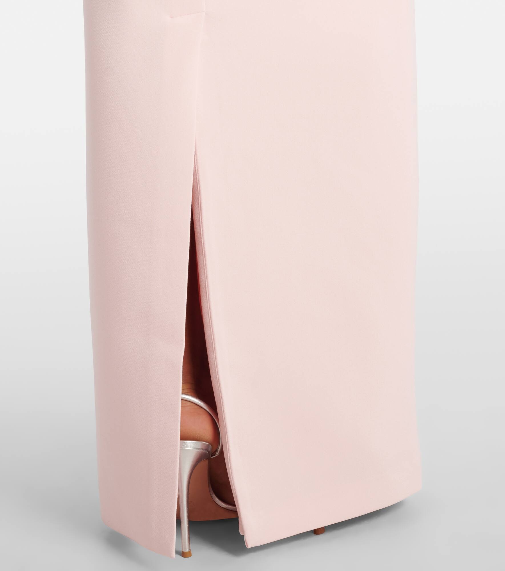One-shoulder crêpe gown - 5