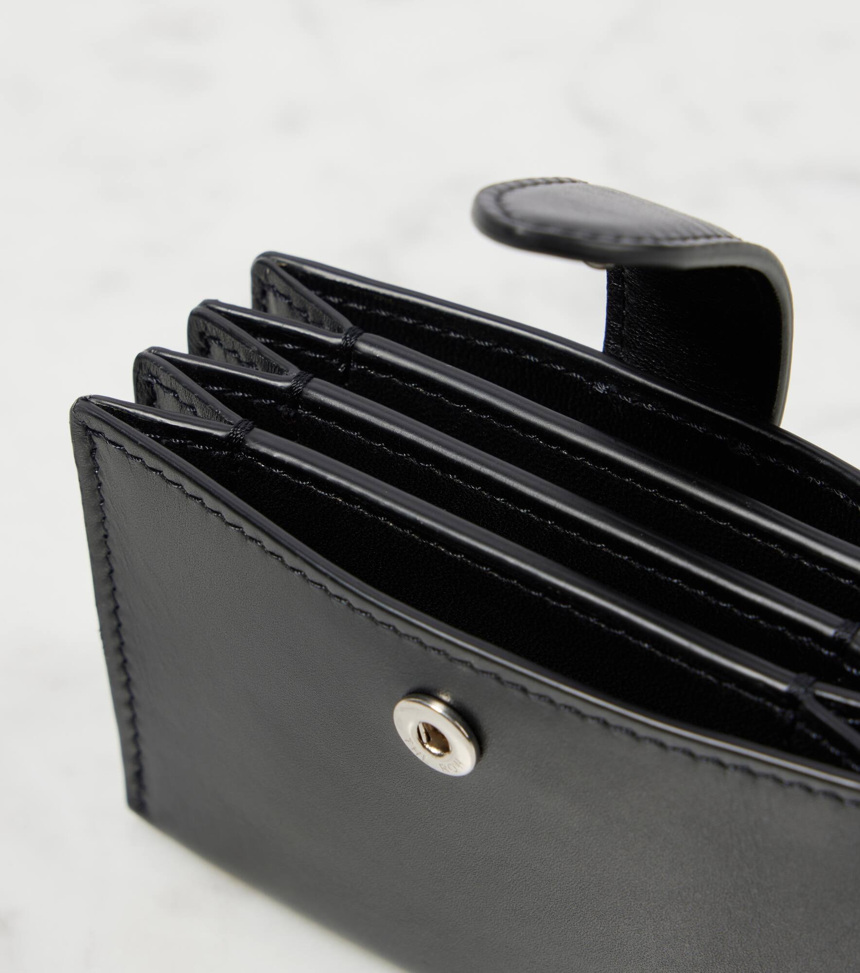【The Row】 Leather card case Coach CR844 Slim LIZ Leather ID Card Case - Black/Silver | eBay