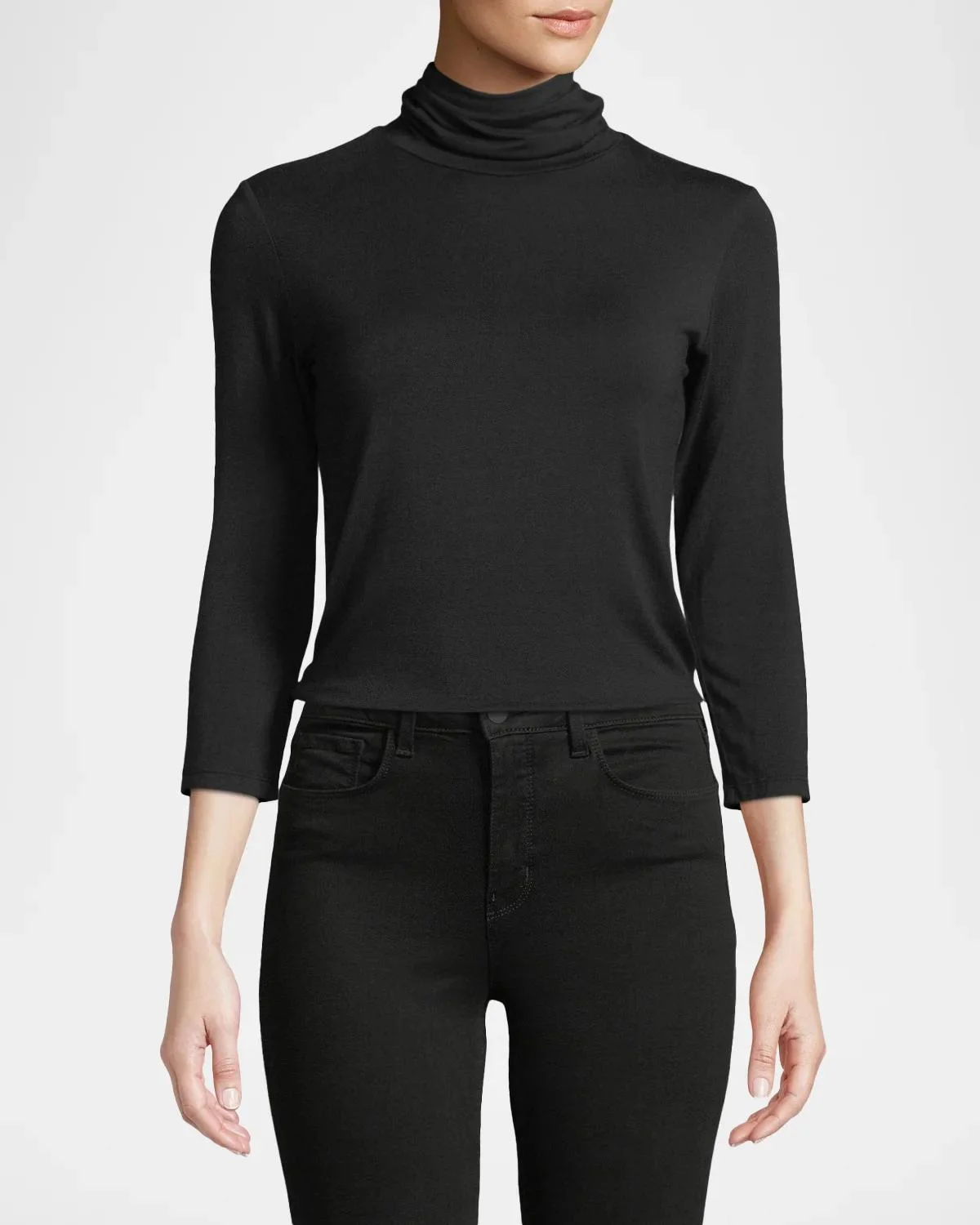 Aja 3/4-Sleeve Turtleneck Top - 1