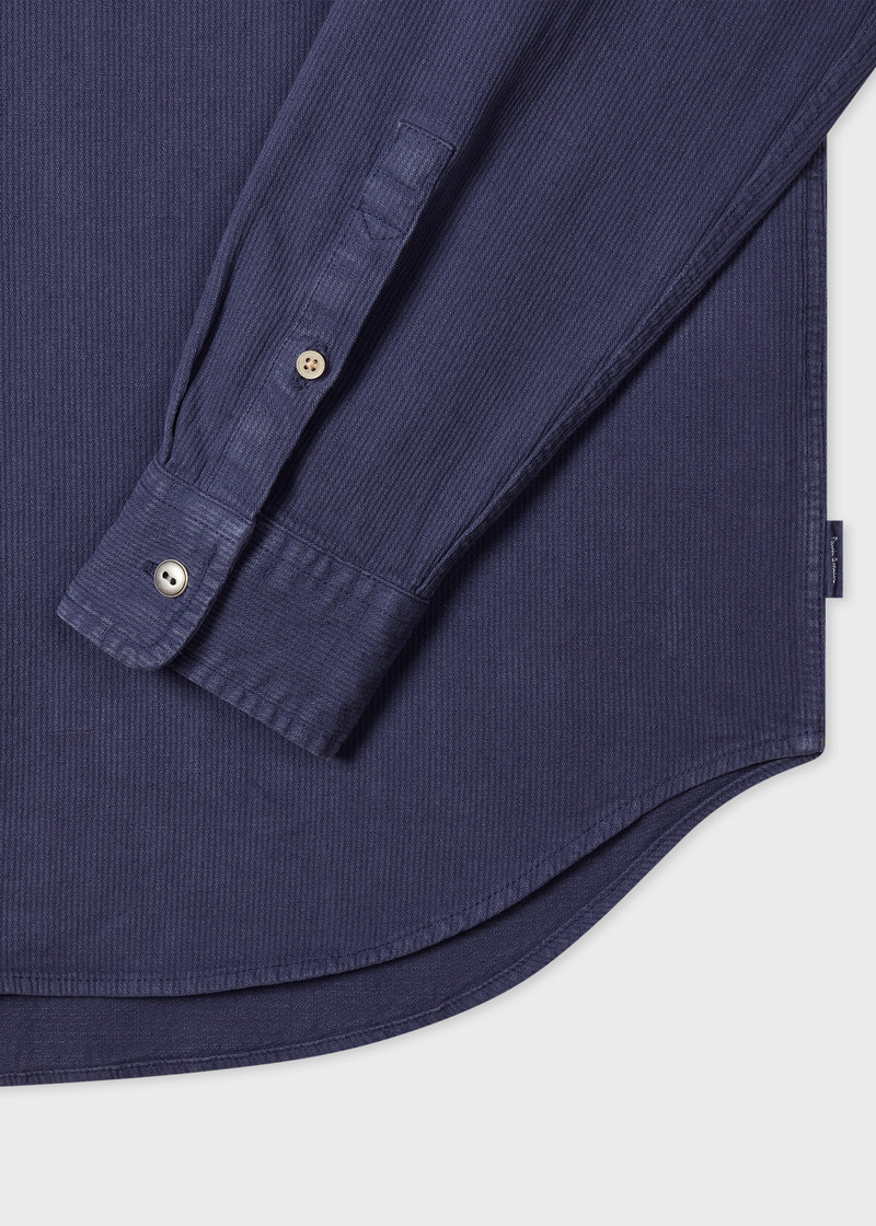 Paul Smith Navy Bedford-Weave Cotton-Linen Overshirt outlook