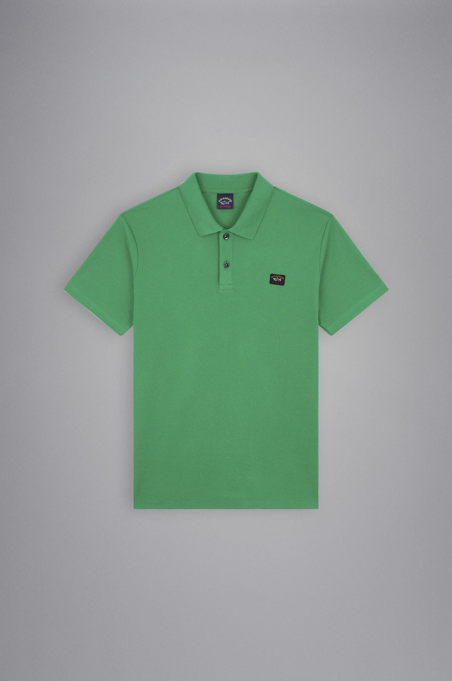 COTTON PIQUÉ POLO SHIRT WITH ICONIC BADGE - 1