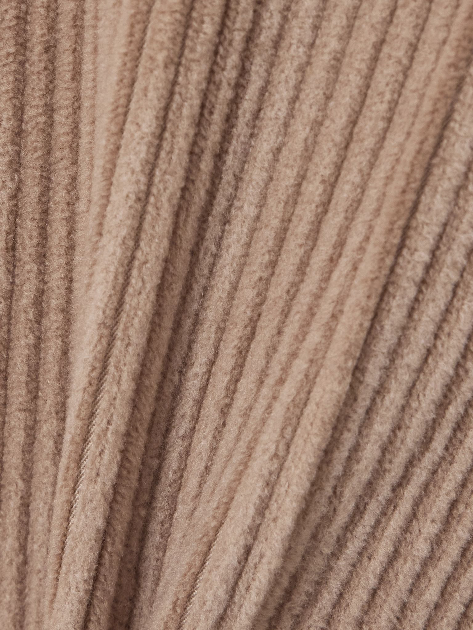 Cropped cotton and cashmere-blend corduroy tapered pants Beige - 5