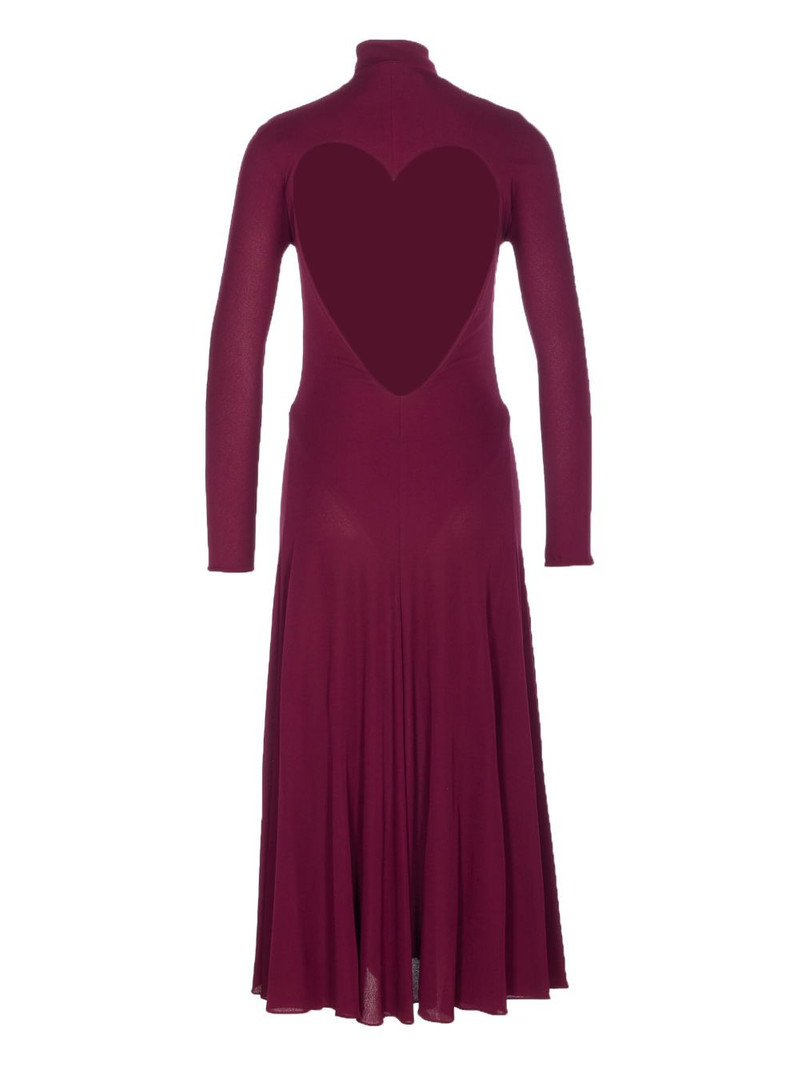 Alaïa heart-back high-neck maxi dress outlook