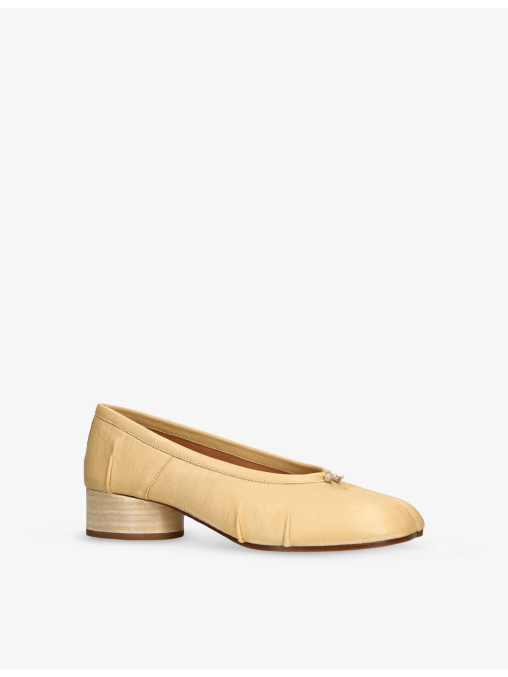 Tabi Ballerina Leather Heeled Shoes - 3